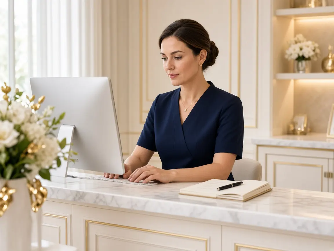 Clinic coordinator planning the appointment diary
